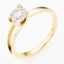Кольцо из желтого золота 585 пробы c 1 бриллиантом Л28071196 фото 1