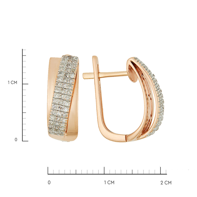 Серьги из золота 585 пробы c бриллиантами, Л 4710 5758 за 42400