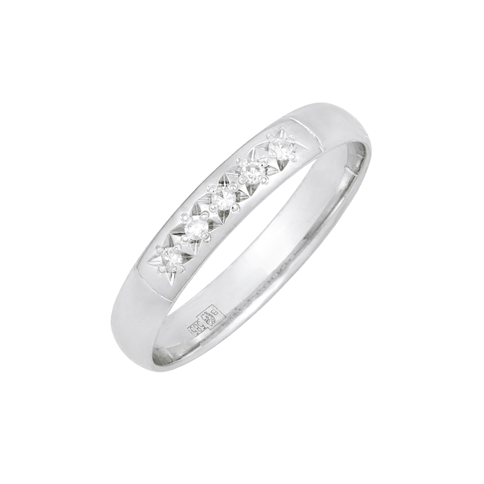 Кольцо из золота 585 пробы c бриллиантами