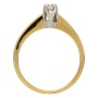 Кольцо из комбинированного золота 750 пробы c 1 бриллиантом 010616 фото 2