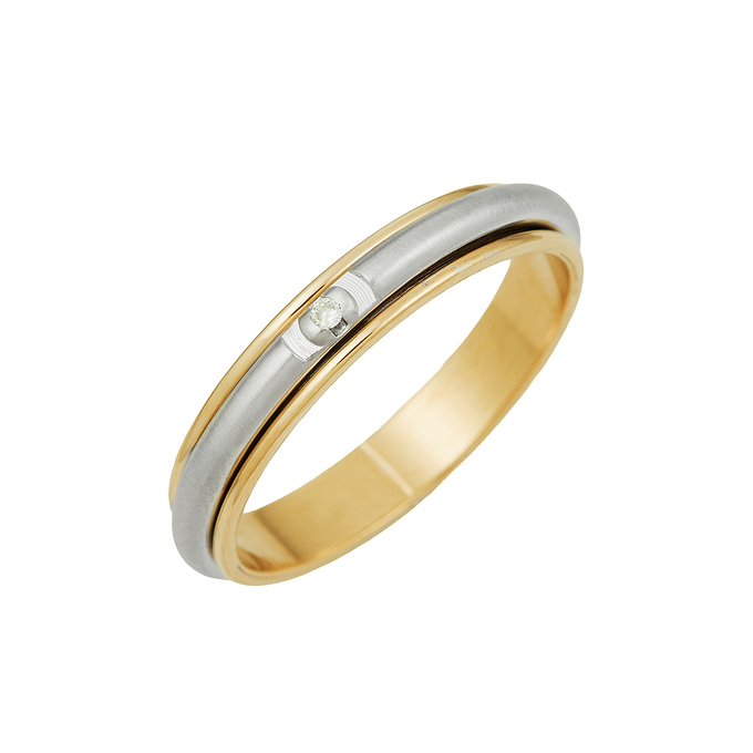 Кольцо из золота 585 пробы c бриллиантом