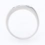Кольцо из белой платины 950 пробы c 4 бриллиантами 140635 фото 3