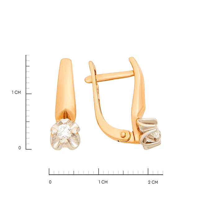 Серьги из золота 585 пробы c бриллиантами, Ц О007 0793 за 49120