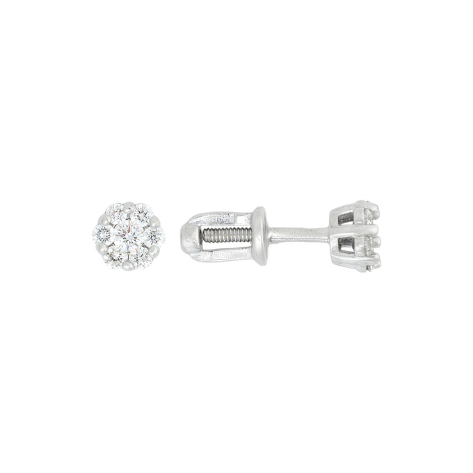 Серьги из золота 585 пробы с бриллиантами, Л 2213 6615 за 31200