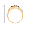Кольцо из золота 585 пробы c сапфирами и бриллиантами