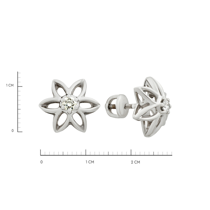 Серьги из золота 750 пробы с бриллиантами, Ц О007 4306 за 108000
