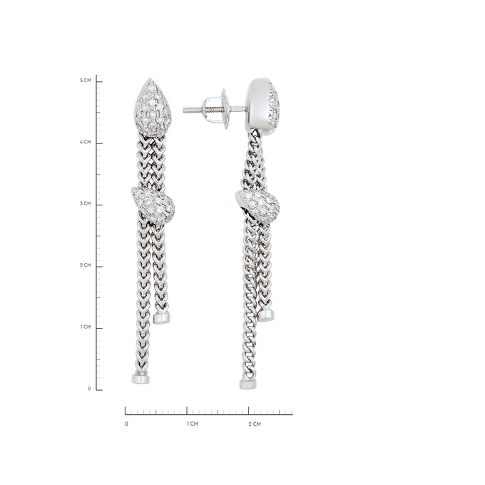 Серьги из золота 585 пробы c бриллиантами, Ц О007 0690 за 109000