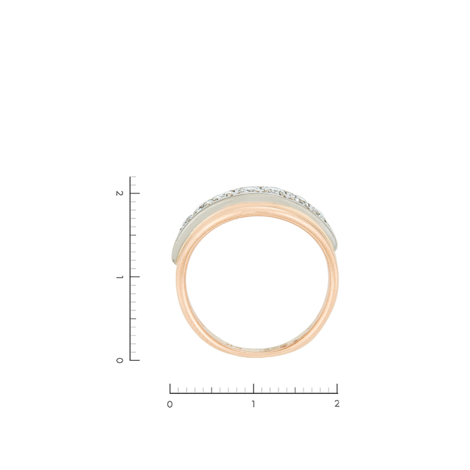 Кольцо из золота 585 пробы c 7 бриллиантами, Л 6102 4669 за 67120