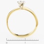 Кольцо из комбинированного золота 585 пробы c 1 бриллиантом Л37053522 фото 4