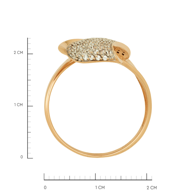 Кольцо из золота 585 пробы c фианитами, Л 4508 3361 за 44000