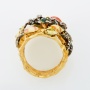Кольцо из комбинированного золота 750 пробы c 5 Ювелирный камень и 98 бриллиантами и эмалями Л28065028 фото 3