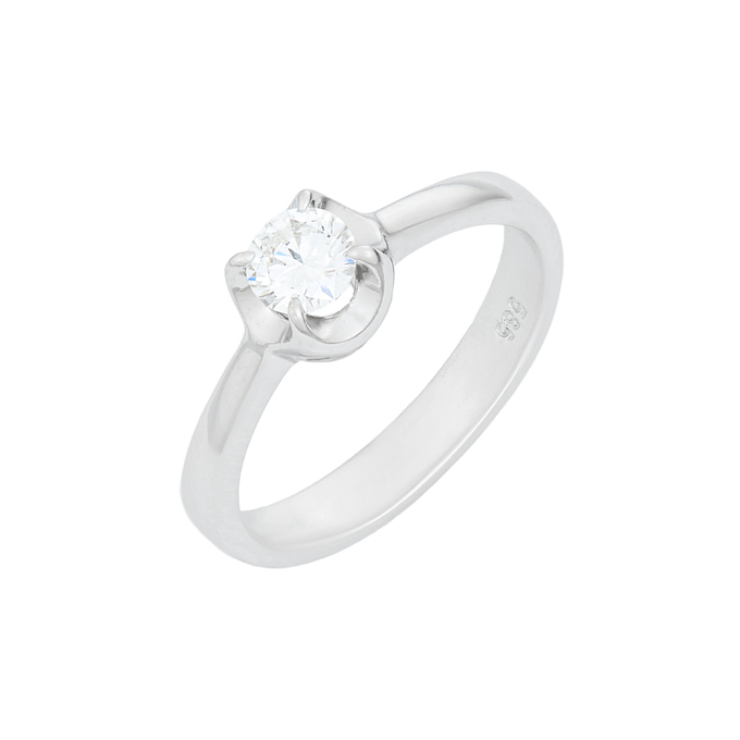 Кольцо из золота 585 пробы c бриллиантом