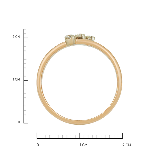 Кольцо из золота 585 пробы c бриллиантами, Л 2508 4021 за 55200