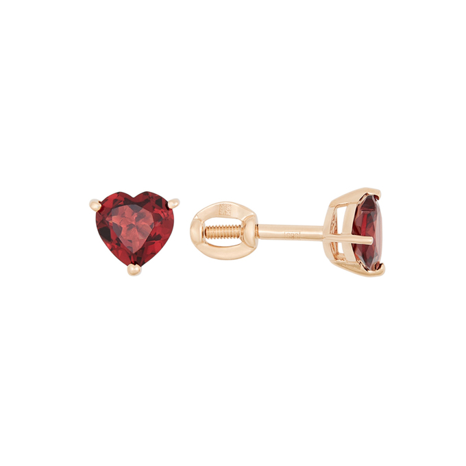 Серьги из золота 585 пробы c гранатами, К 0000 3011 за 14300