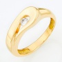 Кольцо из желтого золота 750 пробы c 1 бриллиантом Л33076420 фото 1