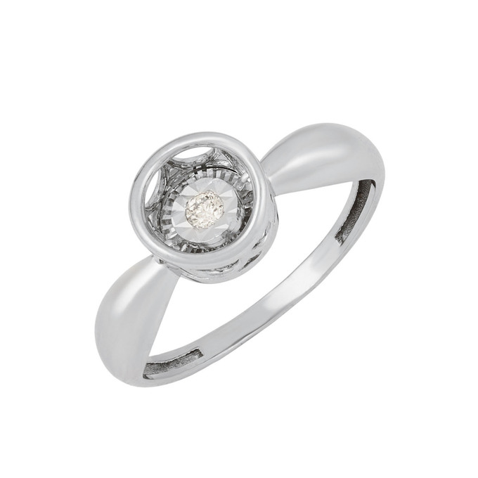 Кольцо из золота 585 пробы c бриллиантом, Л 6002 0791 за 23120