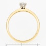 Кольцо из комбинированного золота 585 пробы c 1 бриллиантом Л54041358 фото 4