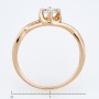 Кольцо из комбинированного золота 585 пробы c 1 бриллиантом Л37050884 фото 4