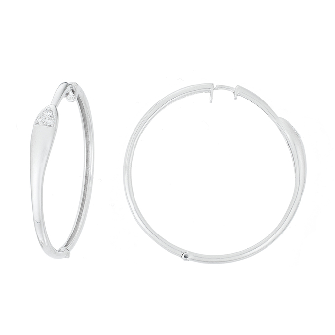 Серьги из золота 750 пробы c бриллиантами, Л 0808 2018 за 130000