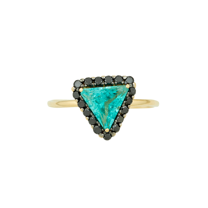 Кольцо из золота 585 пробы c изумрудом и бриллиантами, Л 2811 9003 за 61950