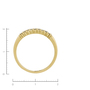 Кольцо из желтого золота 750 пробы c 9 бриллиантами Л18090339 фото 4