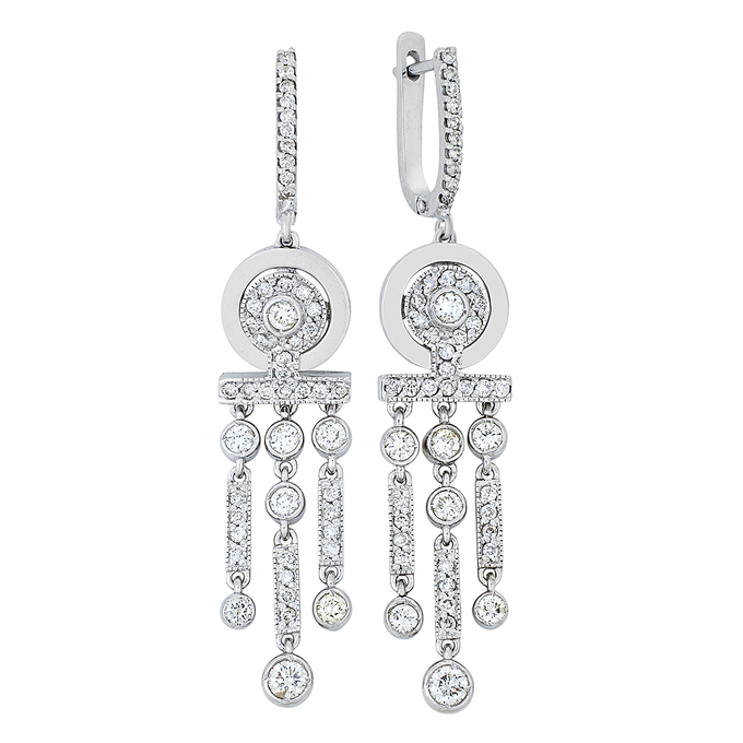 Серьги из золота 750 пробы c бриллиантами, Л 3001 2197 за 172800