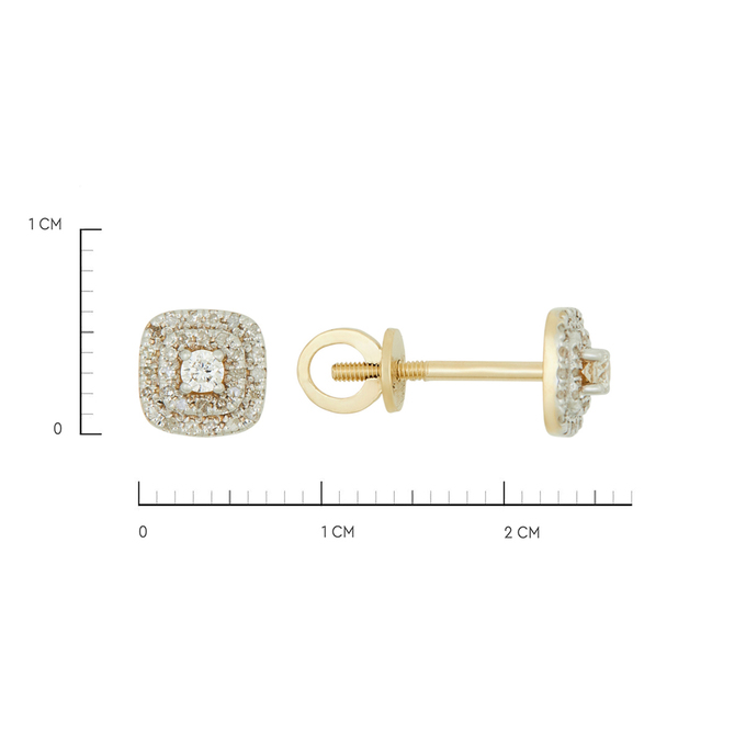 Серьги из золота 585 пробы c бриллиантами, Ц О007 1204 за 29600