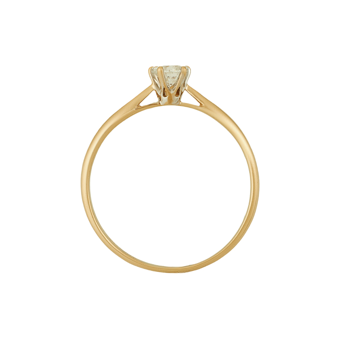 Кольцо из золота 585 пробы c бриллиантом