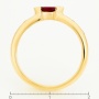 Кольцо из желтого золота 585 пробы c 4 бриллиантами и 1 рубином Л11149458 фото 4