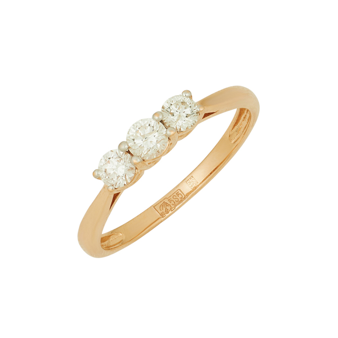 Кольцо из золота 585 пробы c бриллиантами, Л 4807 8056 за 55120