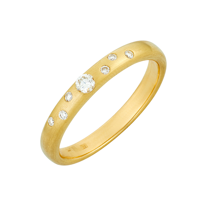 Кольцо из золота 750 пробы c бриллиантами