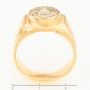 Кольцо печатка из комбинированного золота 585 пробы c 9 бриллиантами Л60015737 фото 4