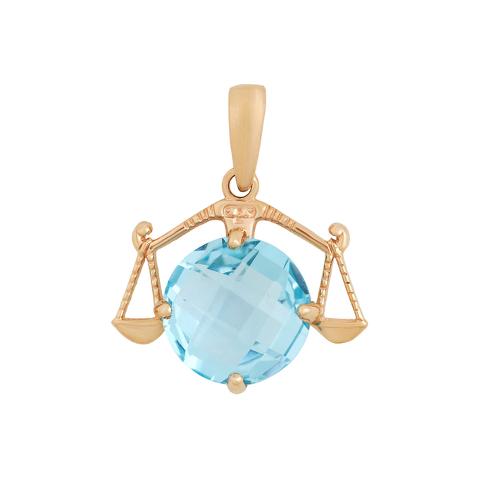 Подвеска из золота 585 пробы c топазом, Л 1116 4133 за 18560