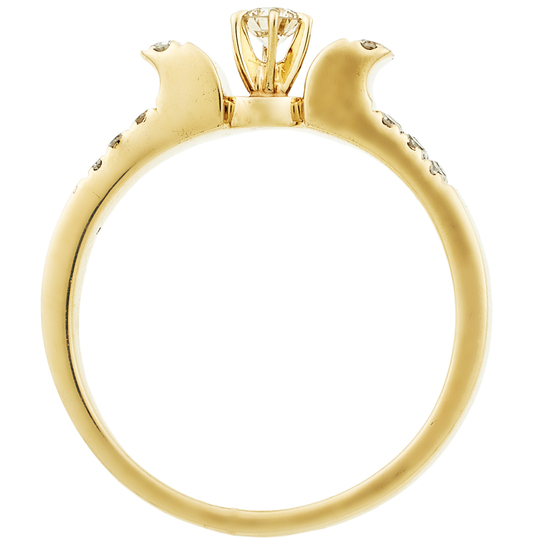 Кольцо из желтого золота 585 пробы c 17 бриллиантами, Л43058461 за 21105