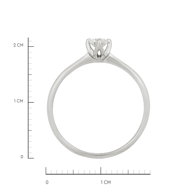 Кольцо из золота 585 пробы c бриллиантом, Л 0808 8592 за 27120