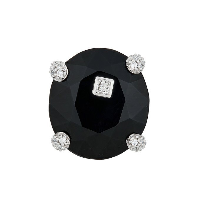 Кольцо из золота 750 пробы c бриллиантами и ониксом, Л 2811 6219 за 147000