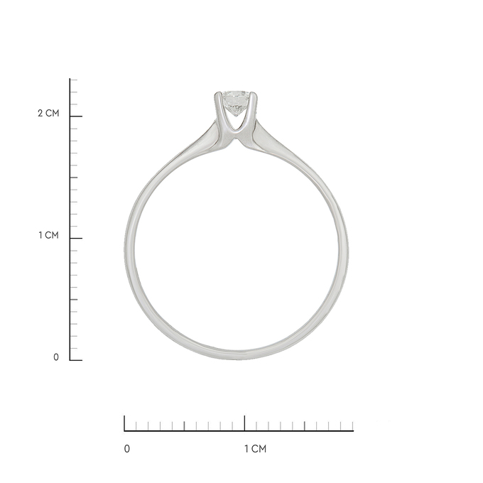 Кольцо из золота 585 пробы c бриллиантом, Л 2415 3728 за 36400