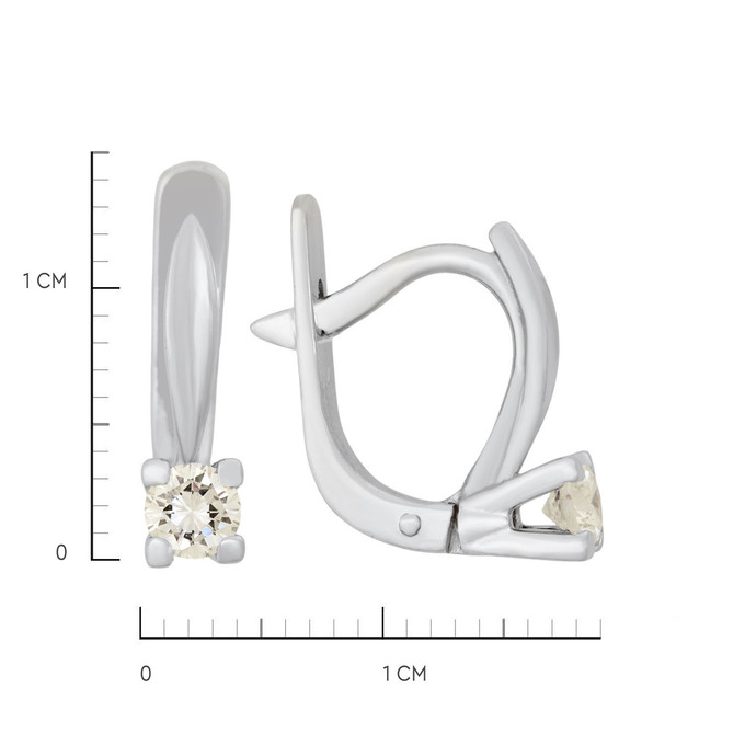 Серьги из золота 585 пробы c бриллиантами, Ц О007 2045 за 78720