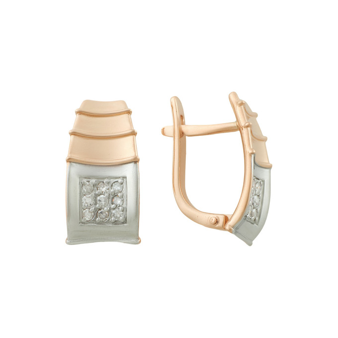 Серьги из золота 585 пробы c бриллиантами, Л 2213 2168 за 58000