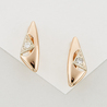 Серьги из золота 585 пробы c 2 бриллиантами