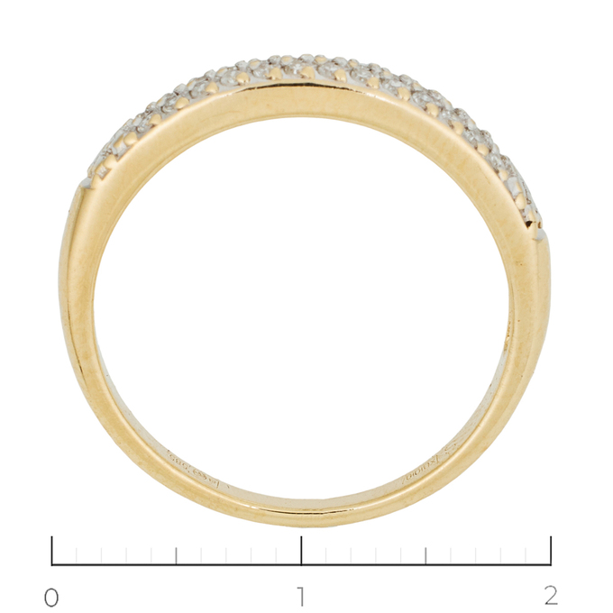 Кольцо из желтого золота 585 пробы c 26 бриллиантами, Л 2010 4665 за 16720