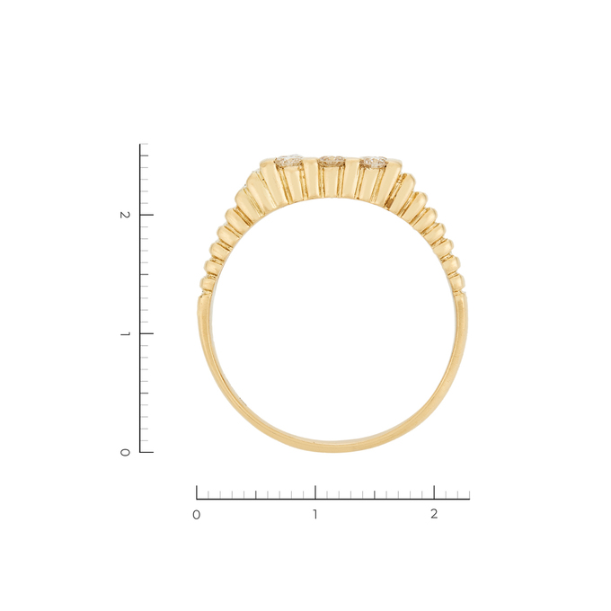 Кольцо из желтого золота 750 пробы c 9 бриллиантами, Л 6402 0851 за 207120