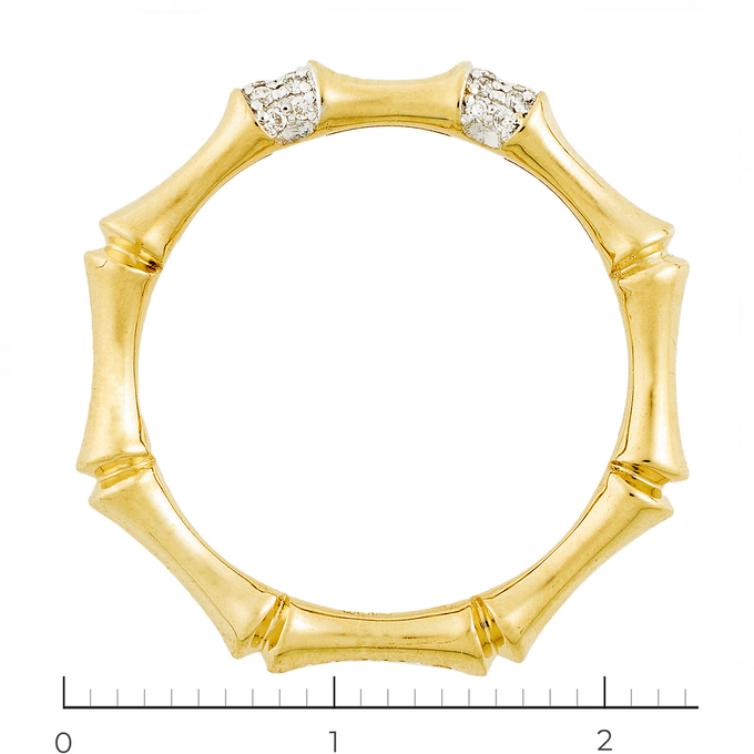 Кольцо из комбинированного золота 585 пробы c 20 бриллиантами