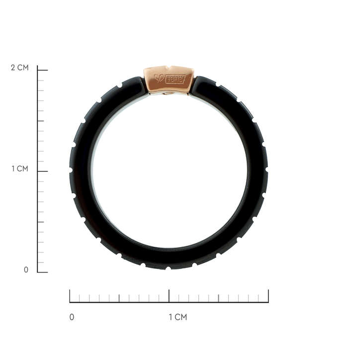 Кольцо из золота 585 пробы c бриллиантами и керамикой, Л 5104 2235 за 10000