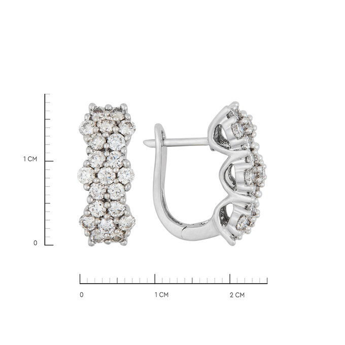 Серьга из золота 585 пробы c бриллиантами