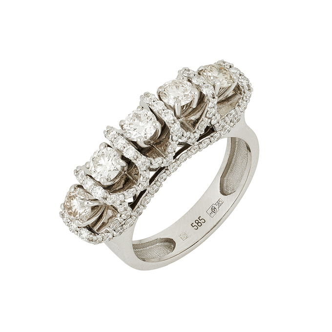 Кольцо из золота 585 пробы c бриллиантами, Л 5500 9088 за 250000