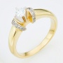 Кольцо из комбинированного золота 585 пробы c 19 бриллиантами Л35054744 фото 1