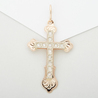 Крестик из золота 585 пробы c бриллиантами