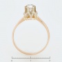 Кольцо из комбинированного золота 583 пробы c 1 бриллиантом Л35052917 фото 4
