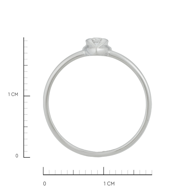 Кольцо из золота 585 пробы c бриллиантом, Л 7502 9335 за 14000